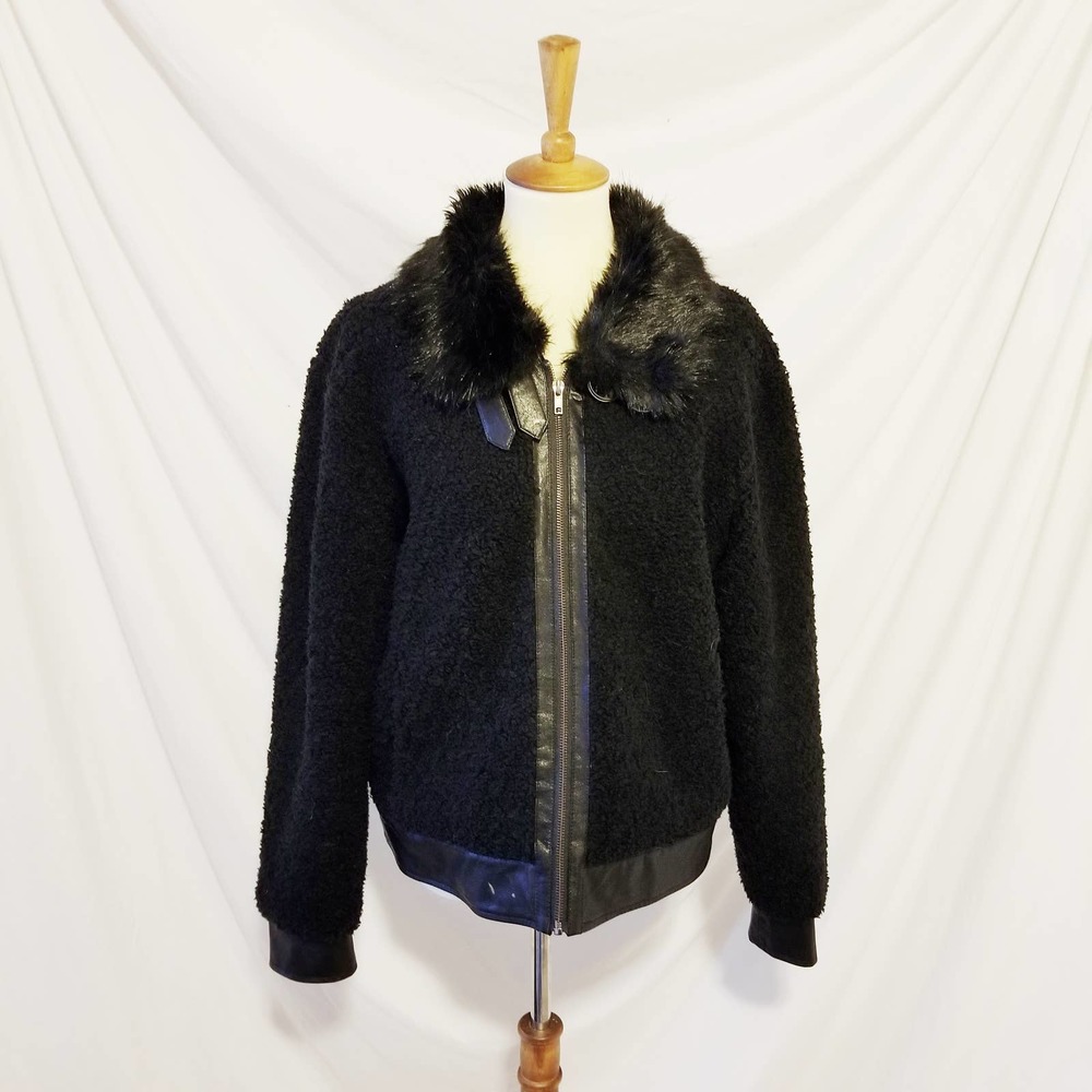 William Rast Faux Fur Bomber Jacket